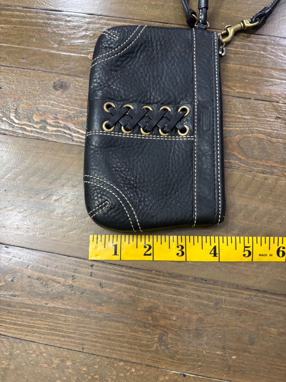 Coach Vintage Leather Wristlet with Lace-Up Detail - Picture 10 of 10